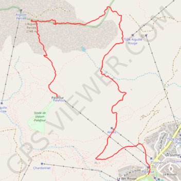 Tignes - Aiguille percée GPS track, route, trail
