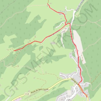 La Chaux Berthod et les Eterpets - Lamoura GPS track, route, trail