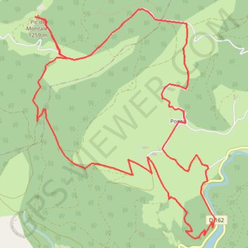 Le Roc de Montalet randonnée N° 8 du Solher GPS track, route, trail