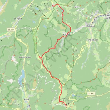 GR5 Hohneck - Markstein GPS track, route, trail