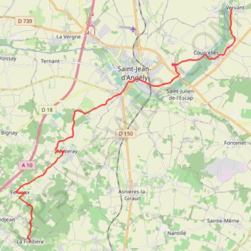 Chemin de Tours (de Vervant à La Fredière) GPS track, route, trail
