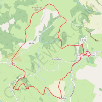 Circuit du Saint Amans-du-Ram GPS track, route, trail