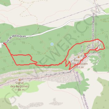 La Croix des Glacières, Sainte-Baume GPS track, route, trail