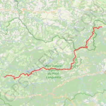 GR71 Randonnée de Ceilhes-et-Rocozels (Hérault) à Le Rialet (Tarn) GPS track, route, trail