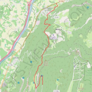 Nave-Fessole-Montaud-Saint Quentin GPS track, route, trail