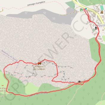 Calamès - Secteur Pilier des Cathares - Pilier des Cathares GPS track, route, trail