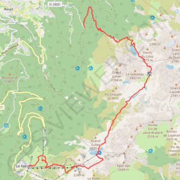 Randonnée de Chamrousse à Freydière (GR549) GPS track, route, trail