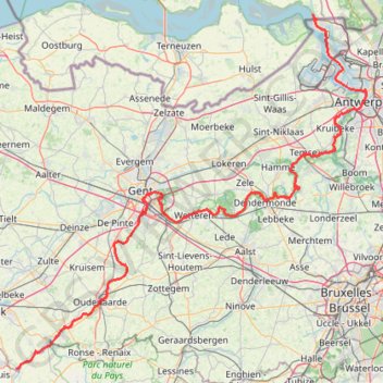 Schelderoute GPS track, route, trail