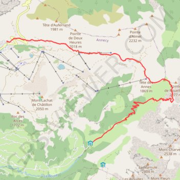 La Tête des Annes GPS track, route, trail