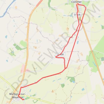 Commer Martigné sur Mayenne GPS track, route, trail