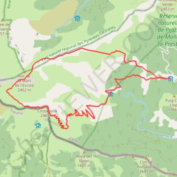 Le Pic de Costabonne GPS track, route, trail