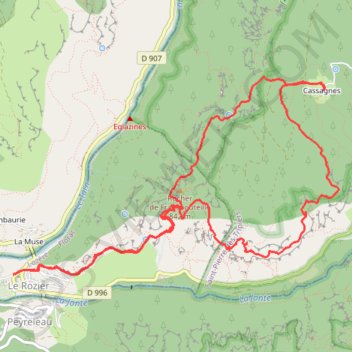 Capluc et le Causse Méjean GPS track, route, trail