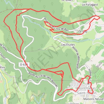 Circuit du coté du col du saint bonnet GPS track, route, trail