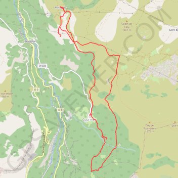 2021 02 26 - pré Royer Rose recalculé GPS track, route, trail