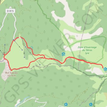 Col de Rousset - parking le beure - cabane du pré-peyret GPS track, route, trail