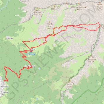 Col de l'Ecorchoir (Fer à Cheval) GPS track, route, trail