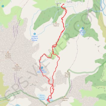 Versant nord du Rochail GPS track, route, trail