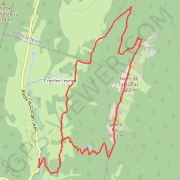 Traversée du Mont de la Buffaz depuis le Fournet GPS track, route, trail