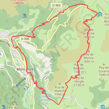 Tour des Crêtes GPS track, route, trail