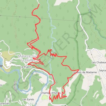 Pont du gachalou GPS track, route, trail