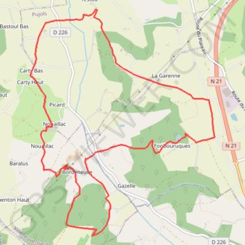 Nouaillac, randonnée bucolique dans le Villeneuvois - Pays de la vallée du Lot GPS track, route, trail