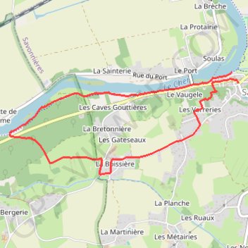 Savonnières-Ouest-Boucle-PR GPS track, route, trail