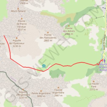 Col de Petit Jean GPS track, route, trail