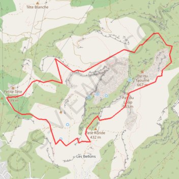 Garlaban - Taoumé GPS track, route, trail