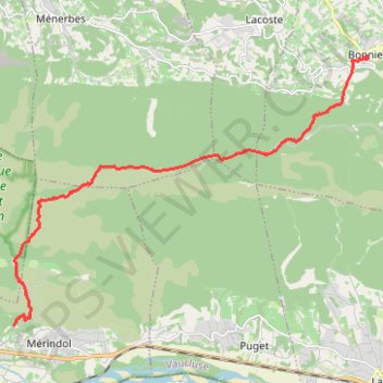 Crêtes du petit Luberon - Bonnieux GPS track, route, trail
