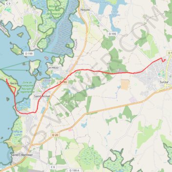 Surzur - Ile Tascon Vélo GPS track, route, trail