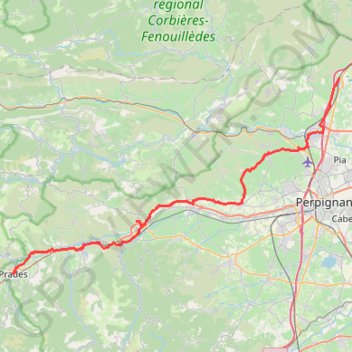 De Salses-le-Château à Prades GPS track, route, trail