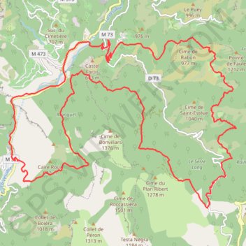 Descente du Suquet et de Saint Pierre GPS track, route, trail
