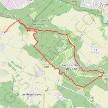 Le Mesnil-Saint-Denis - Saint-Lambert - Milon-La-Chapelle GPS track, route, trail