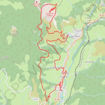 Le Puy Griou - Saint-Jacques-des-Blats GPS track, route, trail