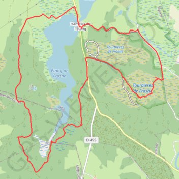 Tourbière de Frasne GPS track, route, trail