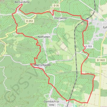 Circuit d'Itterswiller GPS track, route, trail
