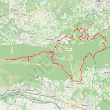 Découverte du Luberon. GPS track, route, trail