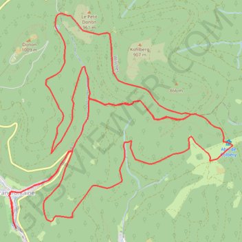 Circuit du Donon GPS track, route, trail