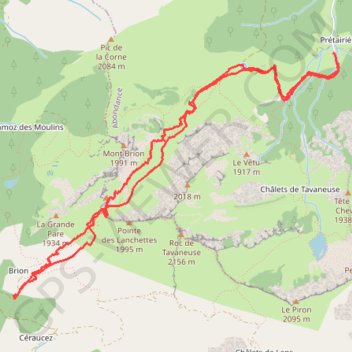 Pointe de Savolaire GPS track, route, trail