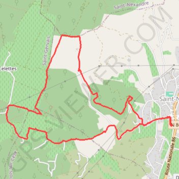 Saint Nazaire par les fonts GPS track, route, trail