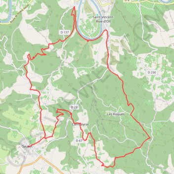 De Sauzet à Luzech GPS track, route, trail