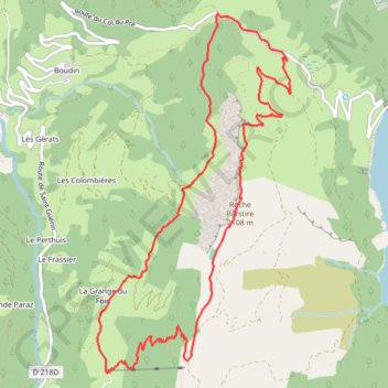 Autour de la Roche Parstire - Beaufort GPS track, route, trail