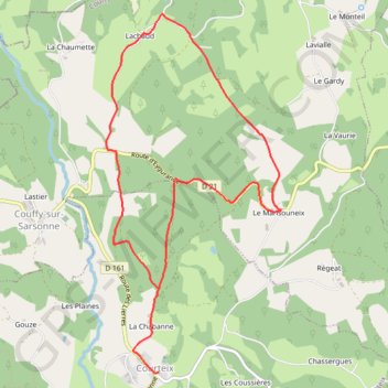 Les Templiers - Courteix - Pays de Haute Corrèze GPS track, route, trail