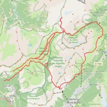 Tour des aiguilles rouges GPS track, route, trail