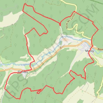 Vallée de l'Ignon - Frénois GPS track, route, trail