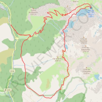 Les Lacs de Vens par le Claï GPS track, route, trail