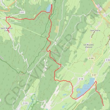 Haut-Jura - Château des Près - Saint-Maurice via Bonlieu GPS track, route, trail