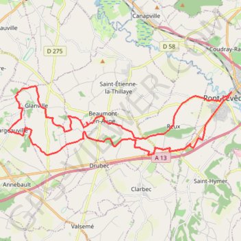 Rando Pont-l'Évêque GPS track, route, trail