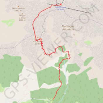 Tête des Pras Arnaud par le Pas de Paul (Devoluy) GPS track, route, trail