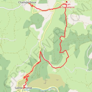 Sainte Enimie-Chamberboux GPS track, route, trail
